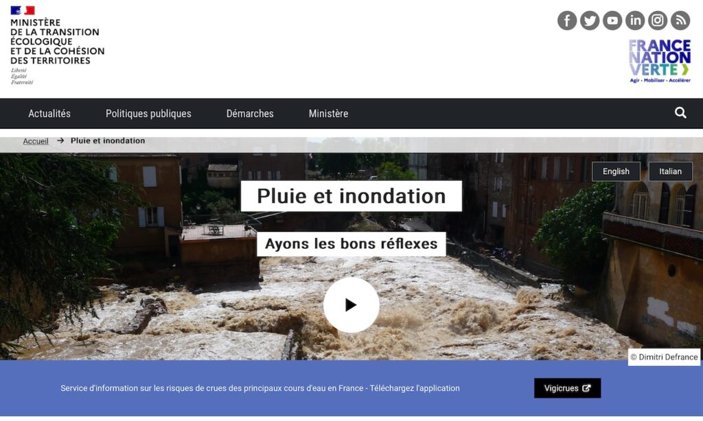 apercu-site-ministere-transition-ecologique-et-cohesion-territoires-France-1024x614 Inondations en France : L'actualité officielle